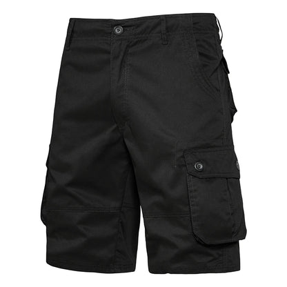 Men's Loose Fit Cotton Cargo Shorts with Multi Pockets by HitMyNeed