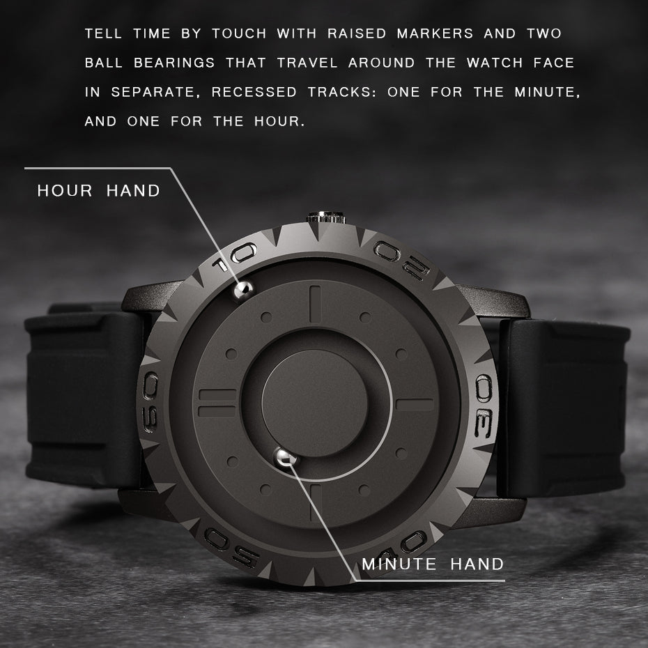 Men's Magnetic Ball-Bearing Watch with Quartz Movement by HitMyNeed