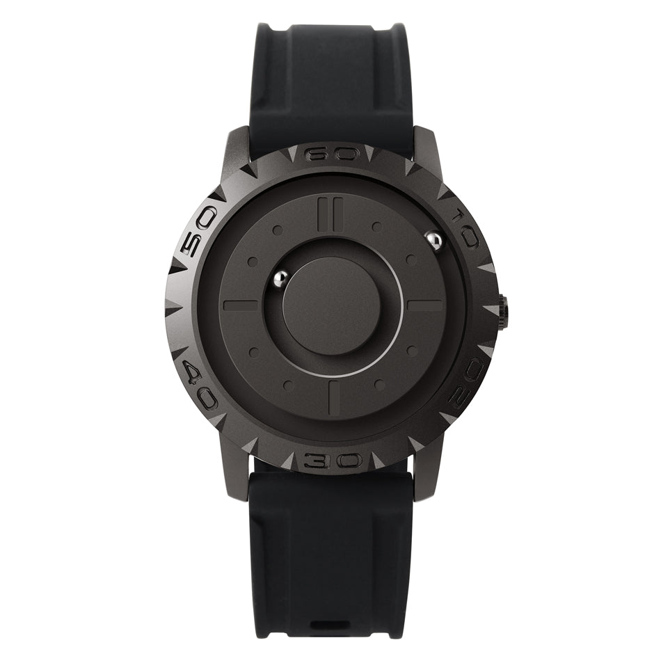 Men's Magnetic Ball-Bearing Watch with Quartz Movement black by HitMyNeed