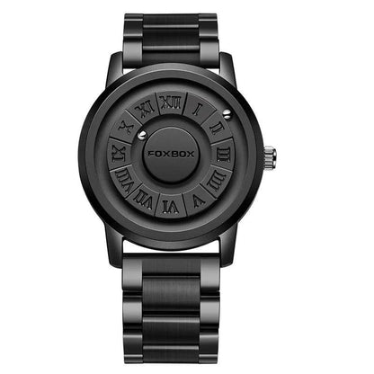 Men's Magnetic Scrolling Pointer Chronograph Watch all-black by HitMyNeed