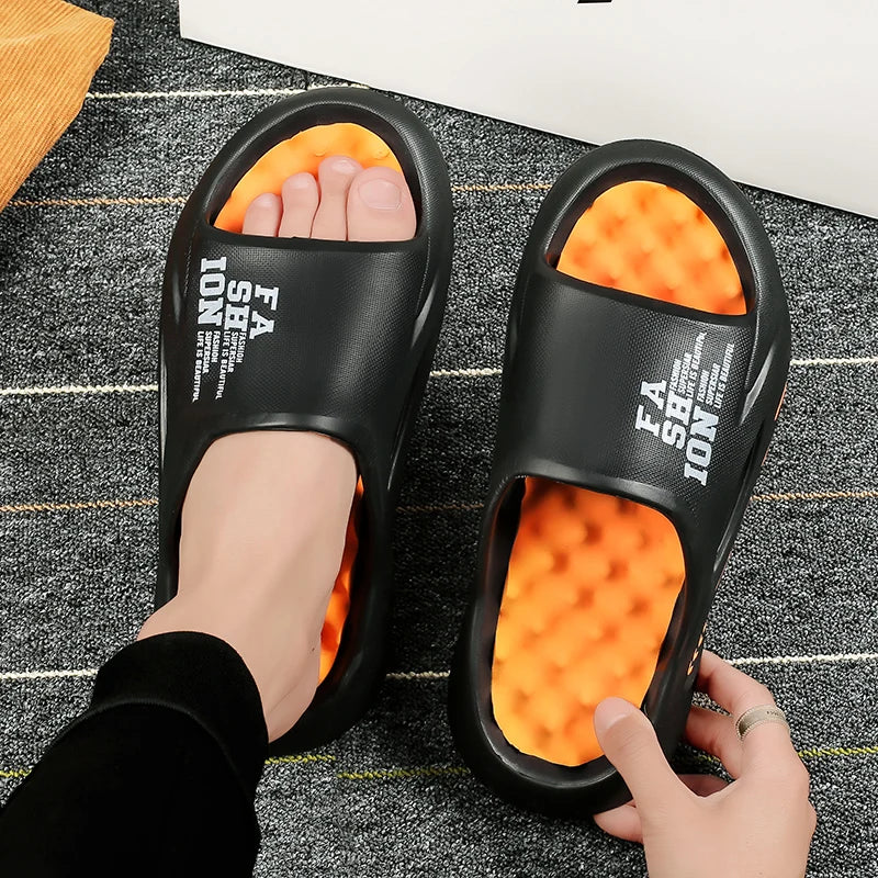 Men's Massage Slide Sandals for Indoor & Outdoor Use by HitMyNeed