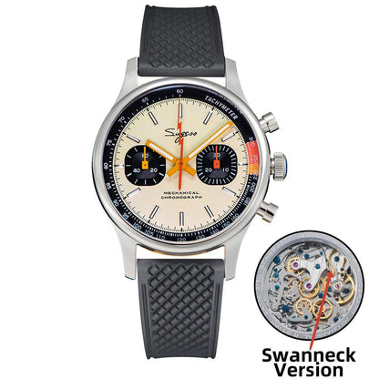 Men's Mechanical Chronograph Watch ST19 Sapphire 40mm c-black-rubber by HitMyNeed