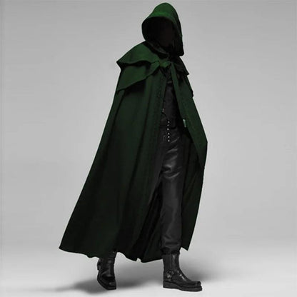 Men's Medieval Gothic Hooded Cloak Costume Robe green xxxl by HitMyNeed