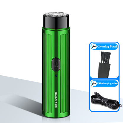 Men's Mini Electric Travel Shaver Rechargeable green by HitMyNeed