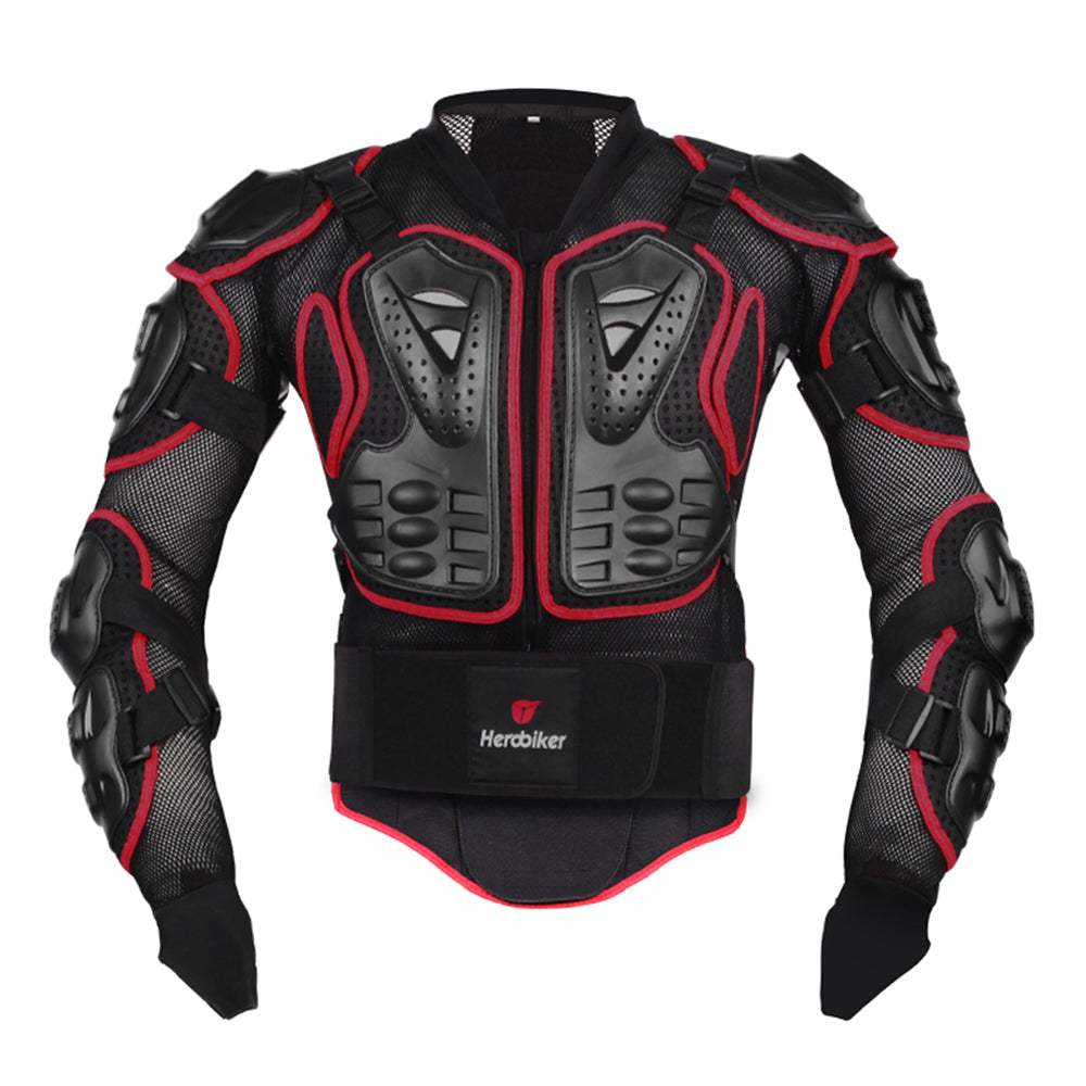 Men's Motocross Body Armor Riding Jacket S-5XL mc1001-red m by HitMyNeed