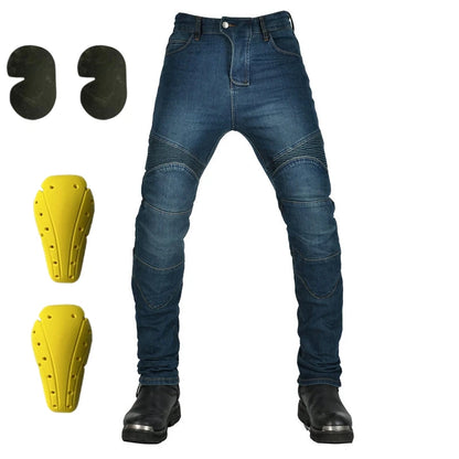 Men's Motorcycle Riding Jeans with CE Armor blue m by HitMyNeed