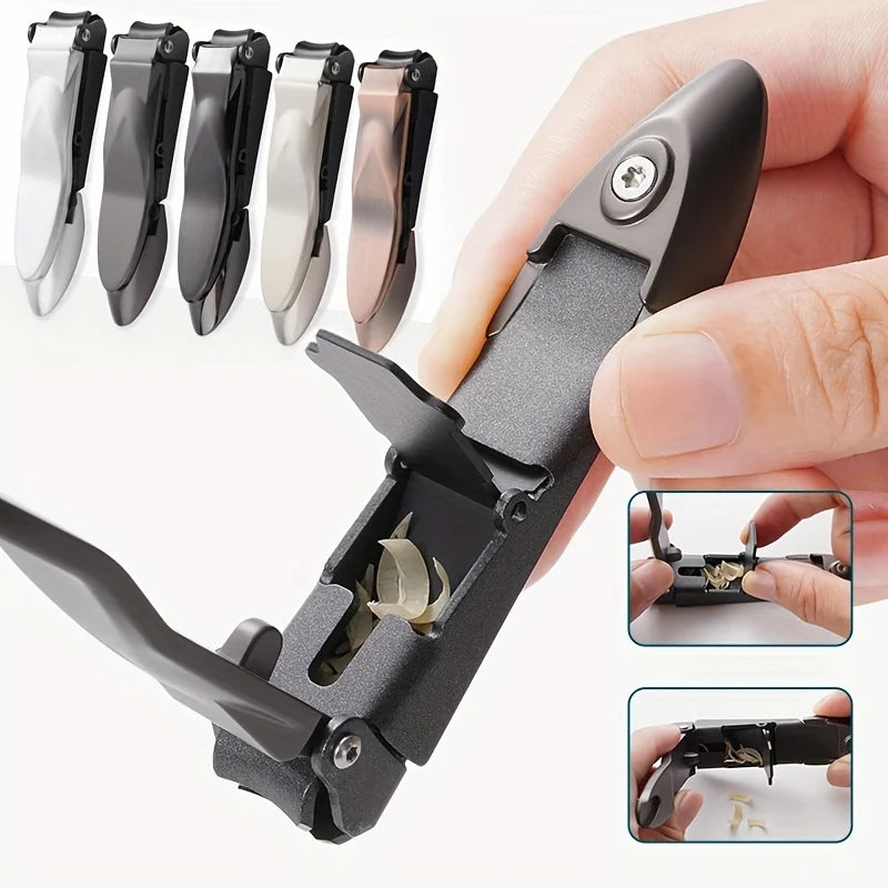 Men's Nail Clippers with Catcher - Heavy Duty & Sharp by HitMyNeed