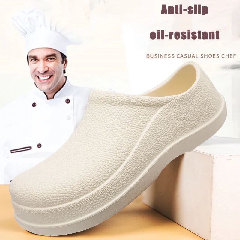 Men's Non-Slip EVA Chef Clogs for Kitchen & Beach by HitMyNeed