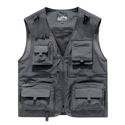 Men's Outdoor Multi‑Pocket Breathable Leisure Vest by HitMyNeed