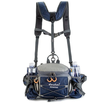 Men's Outdoor Waist Pack with Bottle Holder 8L by HitMyNeed