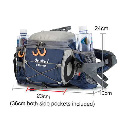 Men's Outdoor Waist Pack with Bottle Holder 8L by HitMyNeed