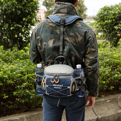 Men's Outdoor Waist Pack with Bottle Holder 8L by HitMyNeed