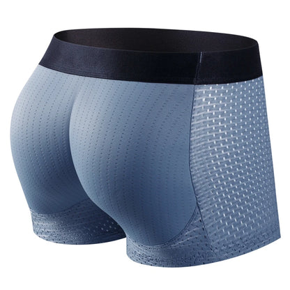 Men's Padded Butt Enhancer Boxer Briefs Shapewear jm467blue xl by HitMyNeed