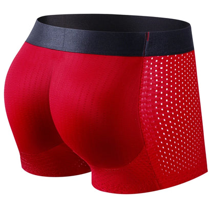 Men's Padded Butt Enhancer Boxer Briefs Shapewear jm467red xl by HitMyNeed