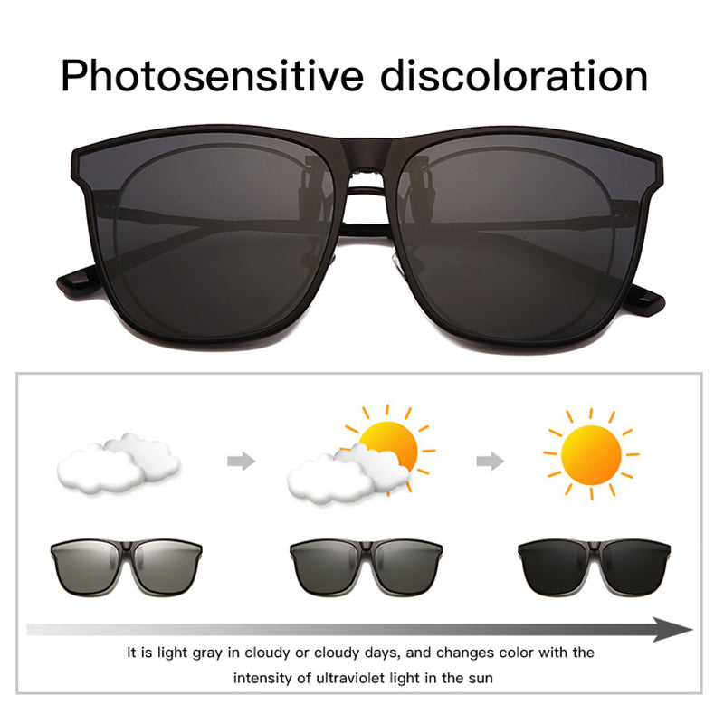 Men's Polarized Clip-On Photochromic Driving Glasses by HitMyNeed