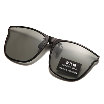 Men's Polarized Clip-On Photochromic Driving Glasses discolorate by HitMyNeed