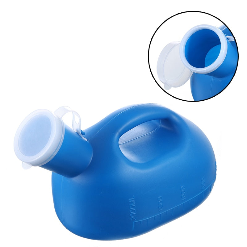 Men's Portable Urine Bottle 2000ml with Leak-Proof Lid by HitMyNeed