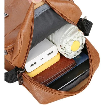 Men's PU Leather Crossbody Messenger Bag 20cm by HitMyNeed