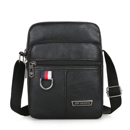 Men's PU Leather Crossbody Messenger Bag 20cm by HitMyNeed