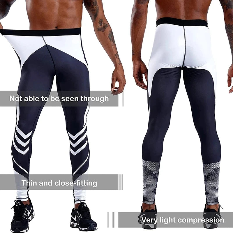 Men's Quick Dry Compression Running Leggings by HitMyNeed