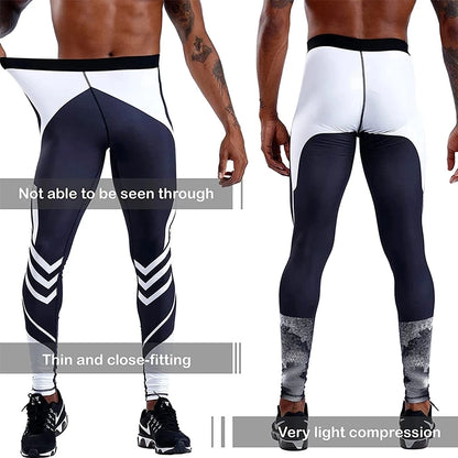Men's Quick Dry Compression Running Leggings by HitMyNeed