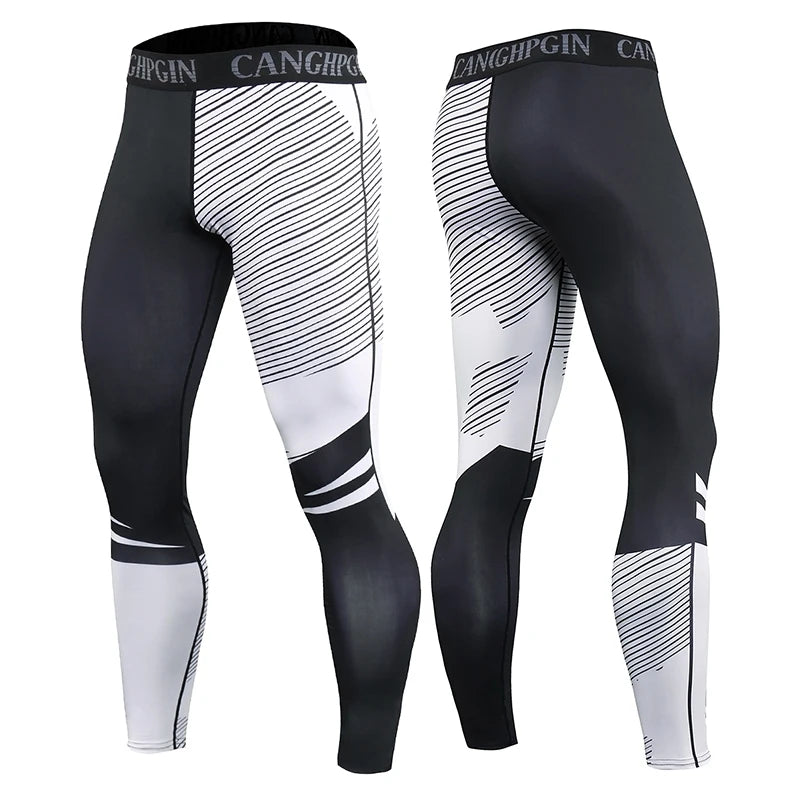 Men's Quick Dry Compression Running Leggings k212 l60-70kg by HitMyNeed