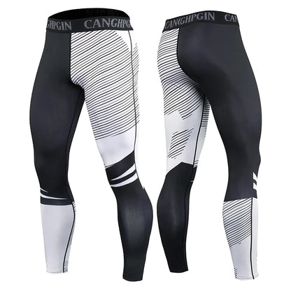 Men's Quick Dry Compression Running Leggings k212 l60-70kg by HitMyNeed