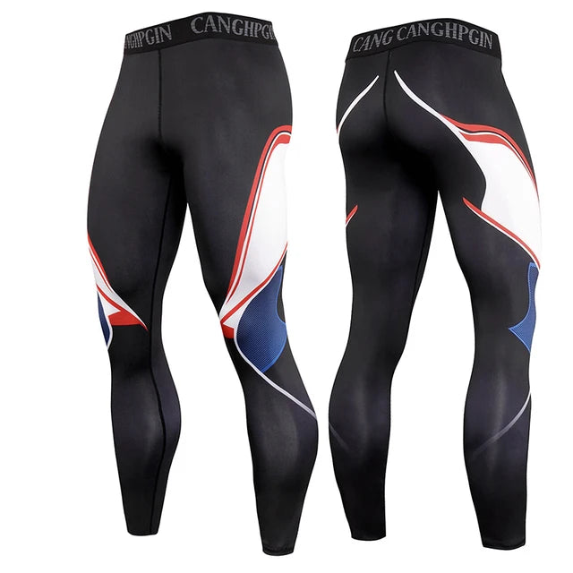 Men's Quick Dry Compression Running Leggings k217 m50-60kg by HitMyNeed