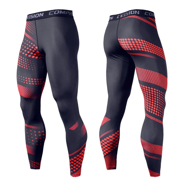Men's Quick Dry Compression Running Leggings kc172 m50-60kg by HitMyNeed