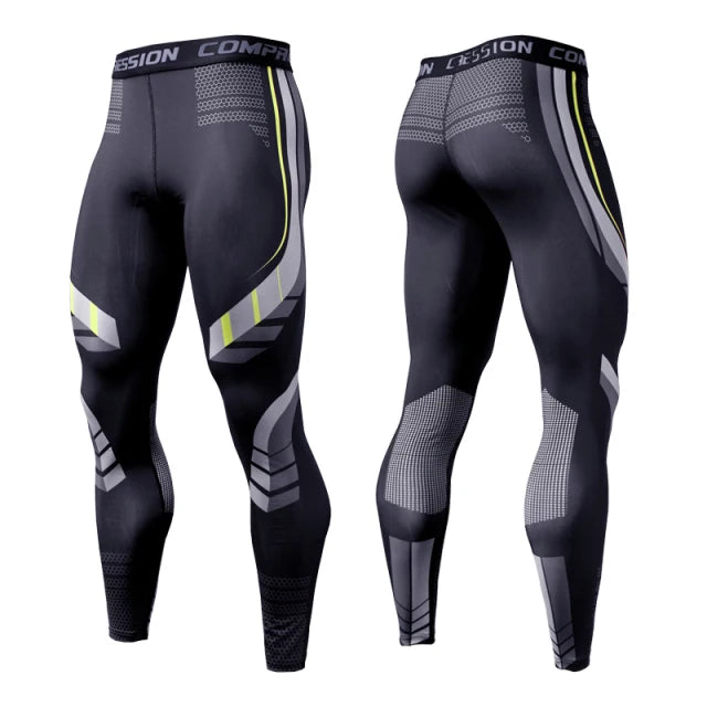 Men's Quick Dry Compression Running Leggings kc174 xl70-80kg by HitMyNeed