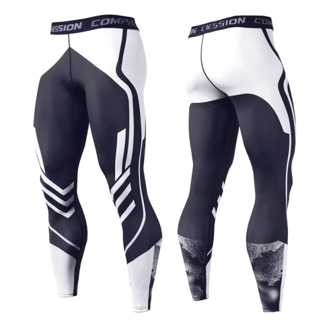 Men's Quick Dry Compression Running Leggings kc176 m50-60kg by HitMyNeed