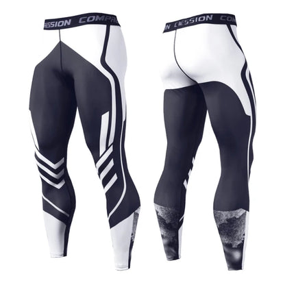 Men's Quick Dry Compression Running Leggings kc176 m50-60kg by HitMyNeed