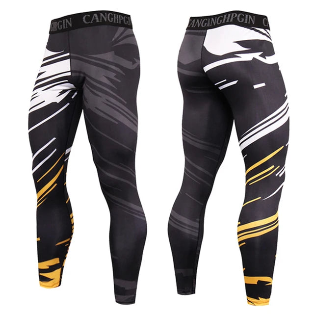 Men's Quick Dry Compression Running Leggings kc192 m50-60kg by HitMyNeed