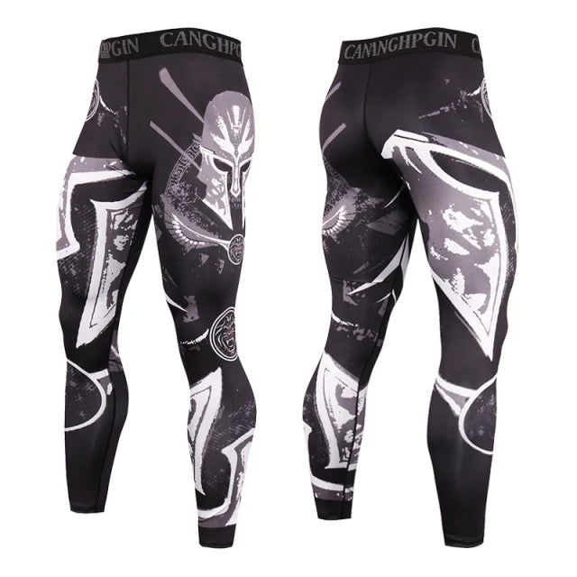 Men's Quick Dry Compression Running Leggings kc193 m50-60kg by HitMyNeed