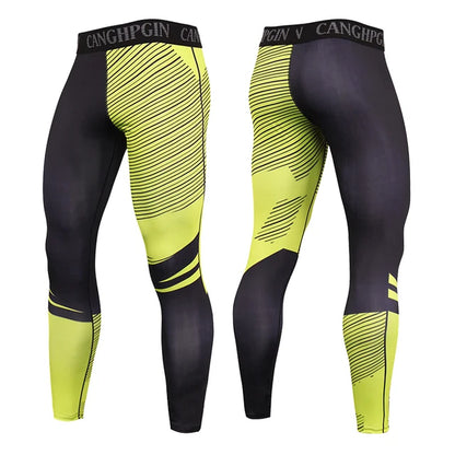Men's Quick Dry Compression Running Leggings kc194 l60-70kg by HitMyNeed