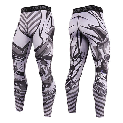 Men's Quick Dry Compression Running Leggings kc196 m50-60kg by HitMyNeed