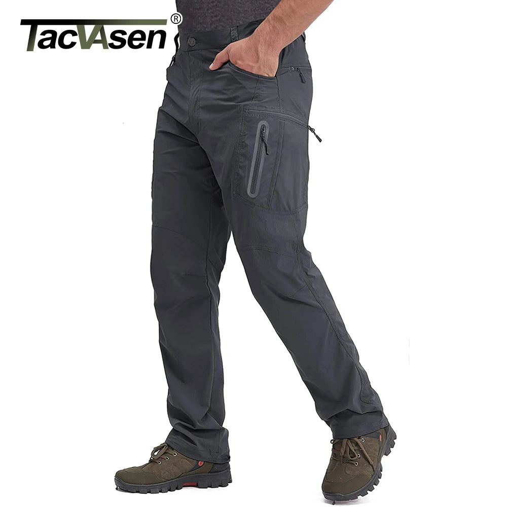 Men's Quick-Dry Nylon Hiking & Fishing Cargo Pants by HitMyNeed