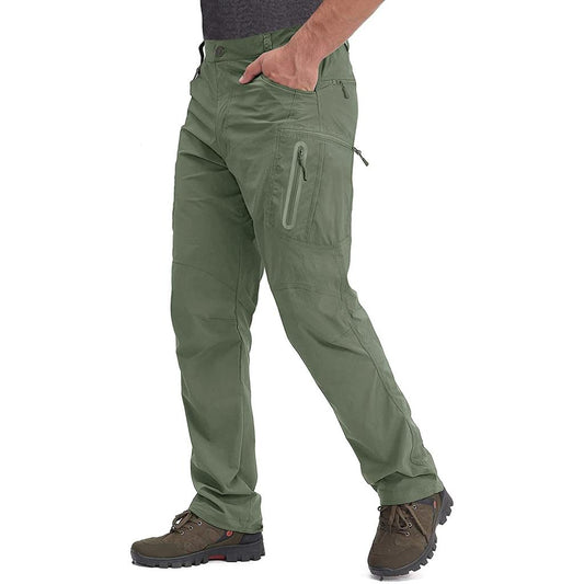 Men's Quick-Dry Nylon Hiking & Fishing Cargo Pants army-green cn-xl-34 by HitMyNeed