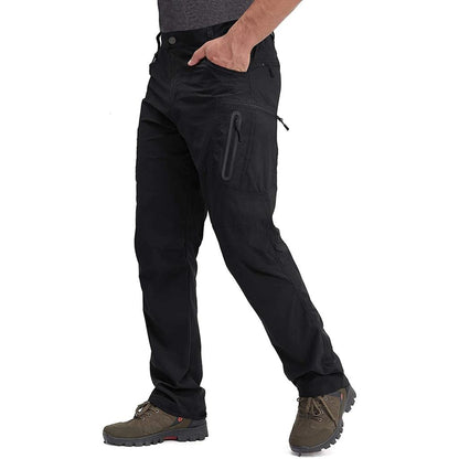 Men's Quick-Dry Nylon Hiking & Fishing Cargo Pants black cn-4xl-40 by HitMyNeed