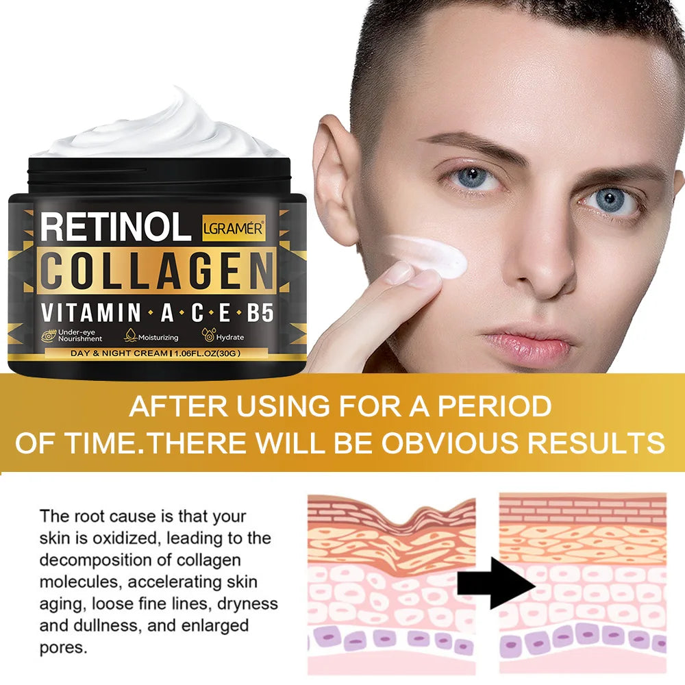 Men's Retinol Collagen Face Cream 30g/60g by HitMyNeed