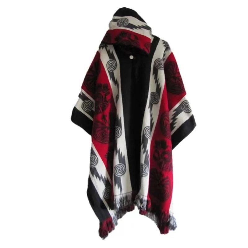 Men's Retro Hooded Knitted Shawl Coat by HitMyNeed