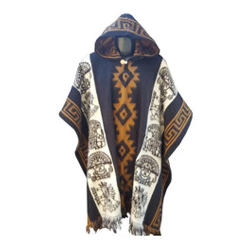 Men's Retro Hooded Knitted Shawl Coat by HitMyNeed