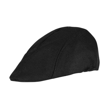 Men's Retro Tweed Newsboy Cap with Brim black-350853 by HitMyNeed