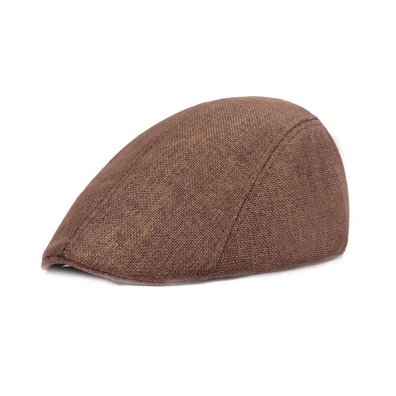 Men's Retro Tweed Newsboy Cap with Brim coffee by HitMyNeed