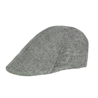 Men's Retro Tweed Newsboy Cap with Brim grey-365458 by HitMyNeed