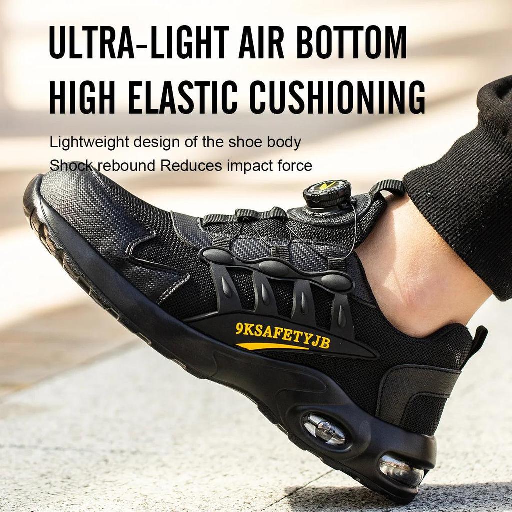 Men's Rotary Buckle Puncture-Proof Safety Shoes 39 by HitMyNeed