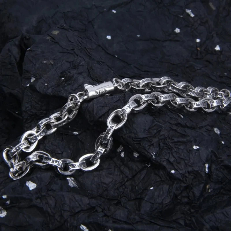 Men's S925 Silver 5-6mm Heart Braided Bracelet by HitMyNeed