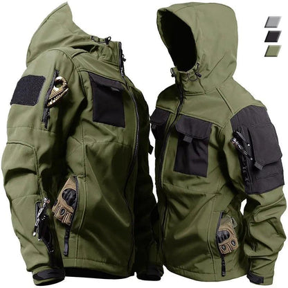 Men's Shark Skin Tactical Softshell Hooded Jacket by HitMyNeed