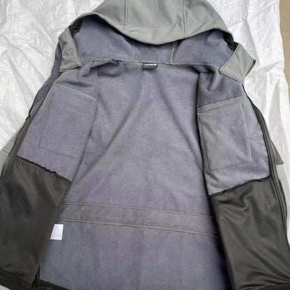 Men's Shark Skin Tactical Softshell Hooded Jacket by HitMyNeed