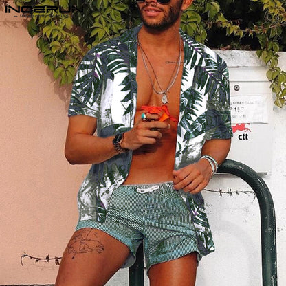 Men's Short Sleeve Hawaiian Cotton Shirt by HitMyNeed